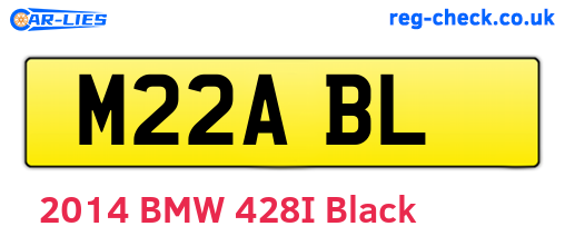 M22ABL are the vehicle registration plates.