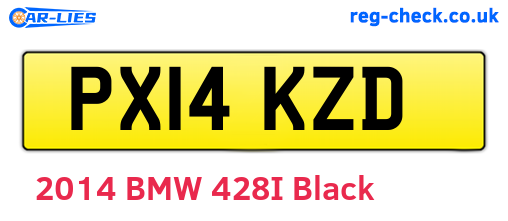 PX14KZD are the vehicle registration plates.