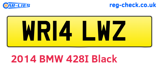 WR14LWZ are the vehicle registration plates.