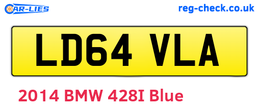 LD64VLA are the vehicle registration plates.