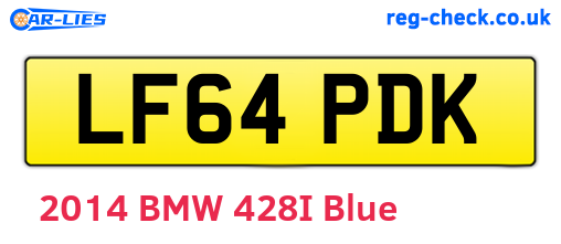 LF64PDK are the vehicle registration plates.