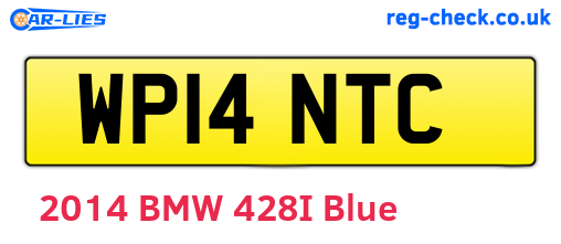 WP14NTC are the vehicle registration plates.