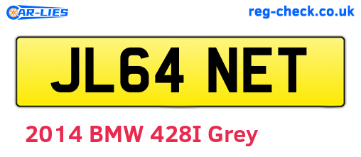 JL64NET are the vehicle registration plates.