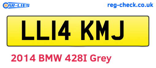 LL14KMJ are the vehicle registration plates.
