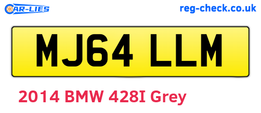 MJ64LLM are the vehicle registration plates.