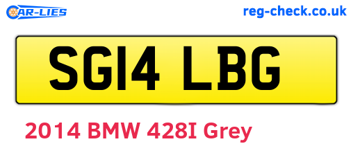 SG14LBG are the vehicle registration plates.