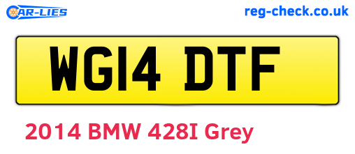 WG14DTF are the vehicle registration plates.