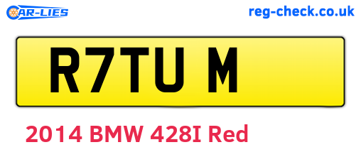 R7TUM are the vehicle registration plates.