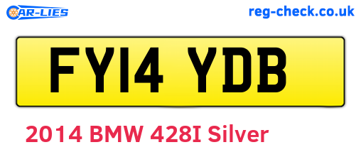 FY14YDB are the vehicle registration plates.