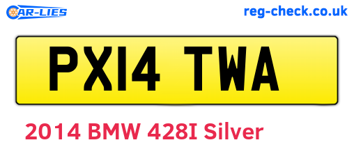 PX14TWA are the vehicle registration plates.