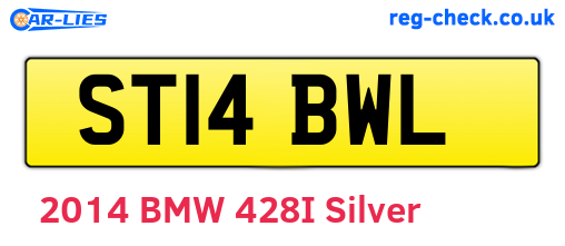 ST14BWL are the vehicle registration plates.