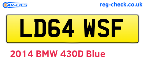 LD64WSF are the vehicle registration plates.