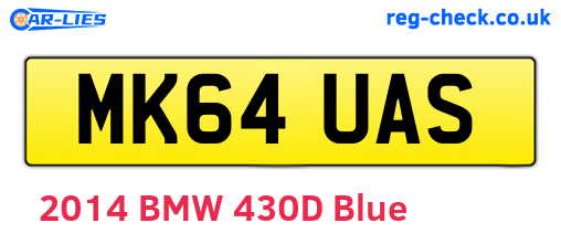 MK64UAS are the vehicle registration plates.