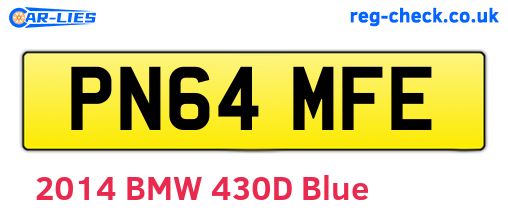 PN64MFE are the vehicle registration plates.