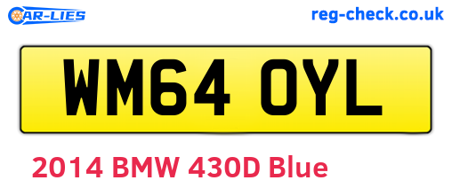 WM64OYL are the vehicle registration plates.