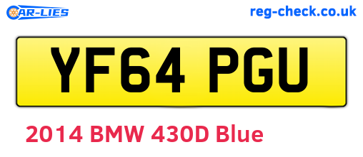 YF64PGU are the vehicle registration plates.