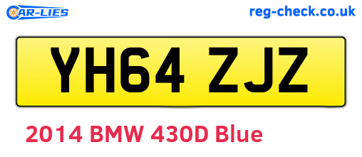 YH64ZJZ are the vehicle registration plates.