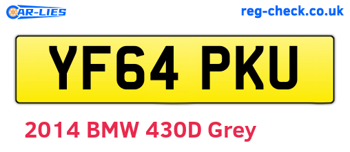 YF64PKU are the vehicle registration plates.