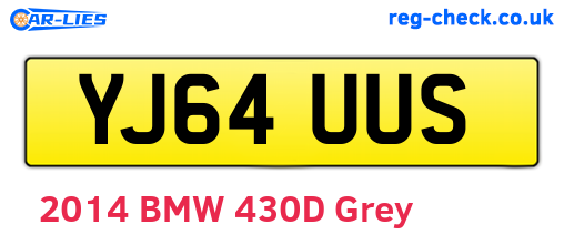 YJ64UUS are the vehicle registration plates.