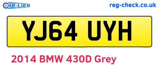 YJ64UYH are the vehicle registration plates.