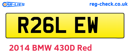 R26LEW are the vehicle registration plates.