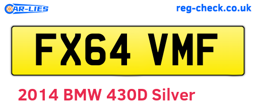 FX64VMF are the vehicle registration plates.
