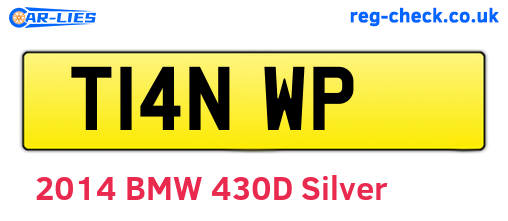 T14NWP are the vehicle registration plates.