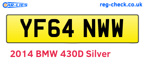 YF64NWW are the vehicle registration plates.