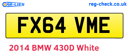 FX64VME are the vehicle registration plates.