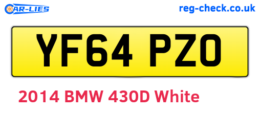 YF64PZO are the vehicle registration plates.