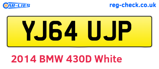 YJ64UJP are the vehicle registration plates.