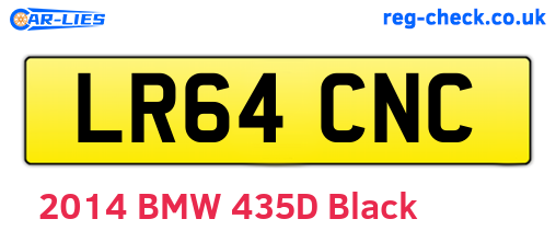 LR64CNC are the vehicle registration plates.