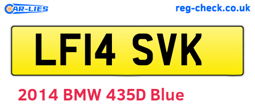 LF14SVK are the vehicle registration plates.