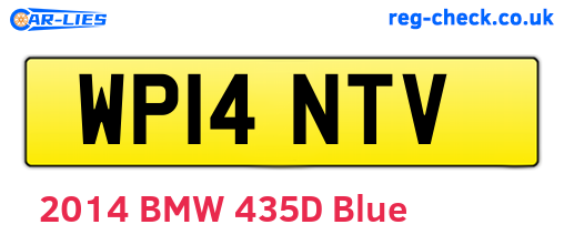 WP14NTV are the vehicle registration plates.