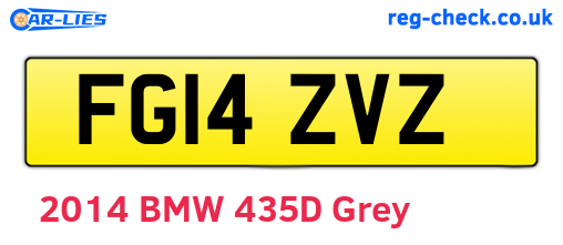 FG14ZVZ are the vehicle registration plates.
