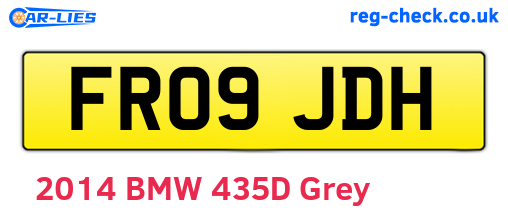 FR09JDH are the vehicle registration plates.