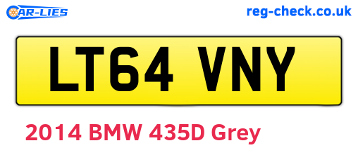 LT64VNY are the vehicle registration plates.
