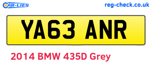 YA63ANR are the vehicle registration plates.