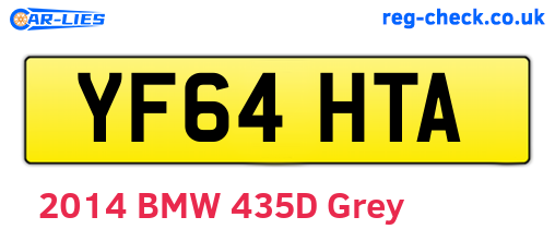 YF64HTA are the vehicle registration plates.