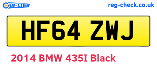 HF64ZWJ are the vehicle registration plates.