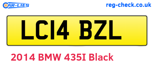 LC14BZL are the vehicle registration plates.