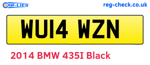WU14WZN are the vehicle registration plates.