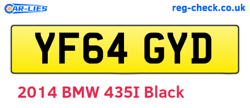 YF64GYD are the vehicle registration plates.