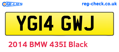 YG14GWJ are the vehicle registration plates.