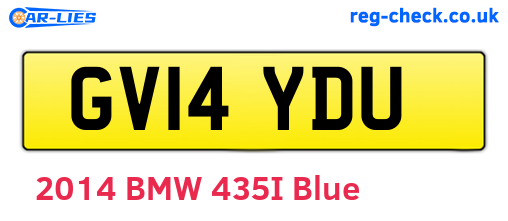 GV14YDU are the vehicle registration plates.