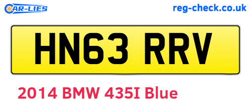 HN63RRV are the vehicle registration plates.