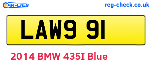 LAW991 are the vehicle registration plates.