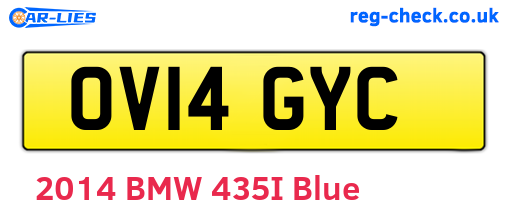 OV14GYC are the vehicle registration plates.