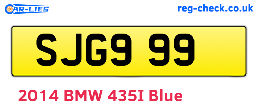 SJG999 are the vehicle registration plates.