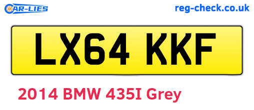 LX64KKF are the vehicle registration plates.